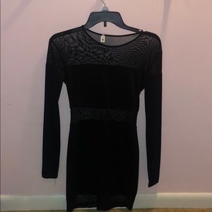 Black mesh dress